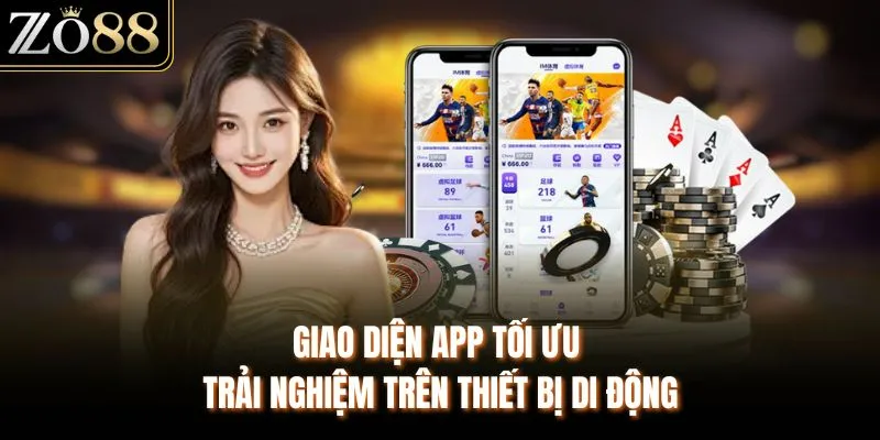 Giao diện app tối ưu trải nghiệm trên thiết bị di động